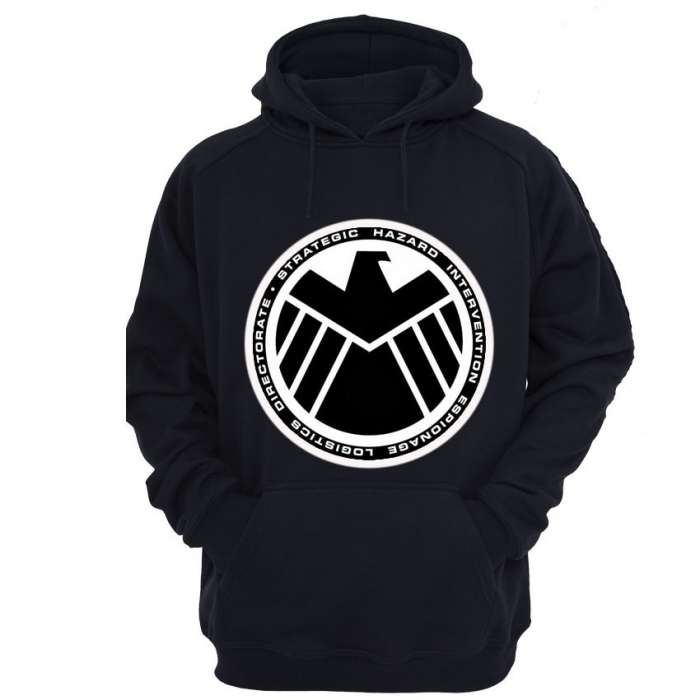 Sudadera con capucha logo Shield. Capitán América. Marvel Cómics