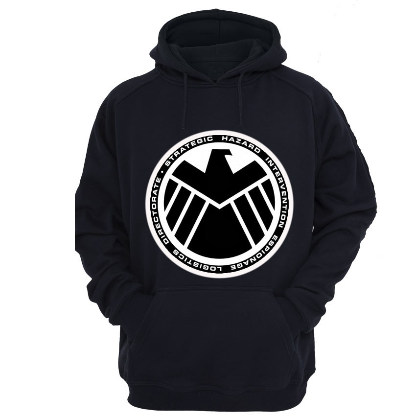 Sudadera con capucha logo Shield. Capitán América. Marvel Cómics