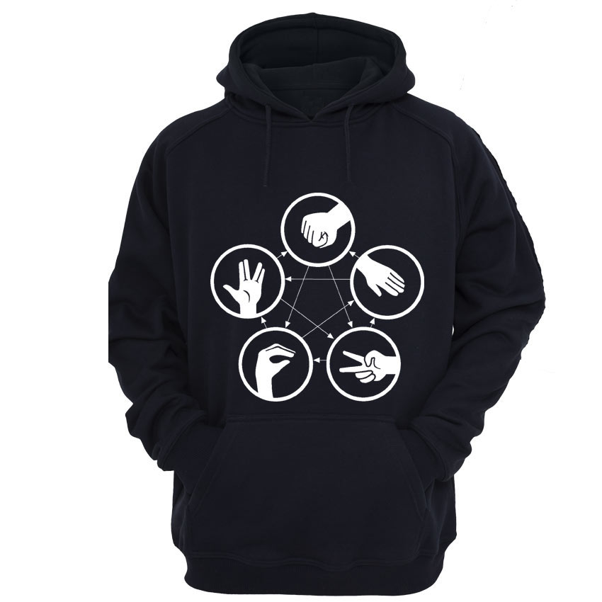 Sudadera piedra papel tijera Spock. The Big Bang Theory