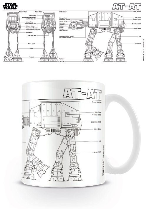 Taza AT-AT dibujo. Star Wars. Pyramid International