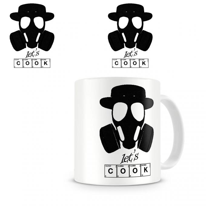 Taza Breaking Bad. Let's Cook símbolos
