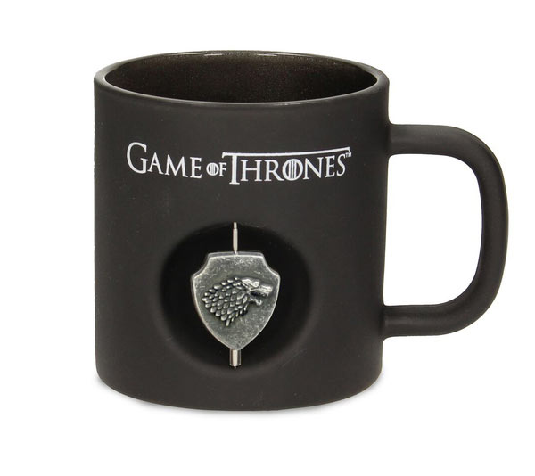 Taza Casa Stark 3D rotatorio. Juego de Tronos Color negro