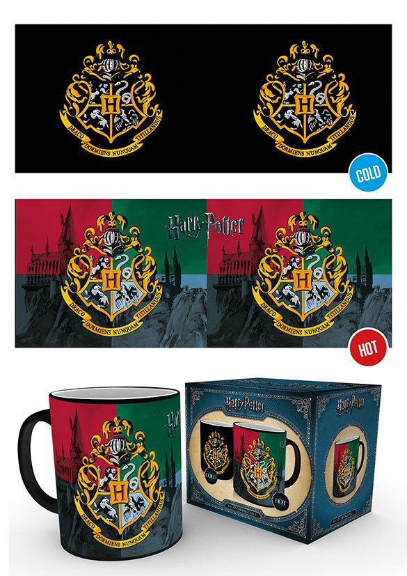 Taza Harry Potter Hogwarts Crest térmica.