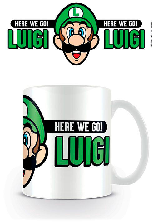 Taza Here We Go Luigi. Super Mario