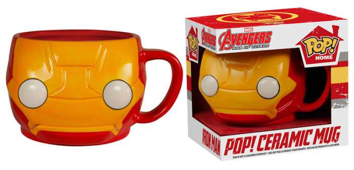 Taza Iron Man. Los Vengadores: la era de Ultrón. Línea POP! Home. Marvel Cómics. Funko