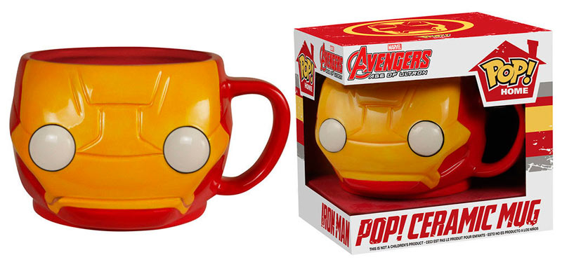 Taza Iron Man. Los Vengadores: la era de Ultrón. Línea POP! Home. Marvel Cómics. Funko