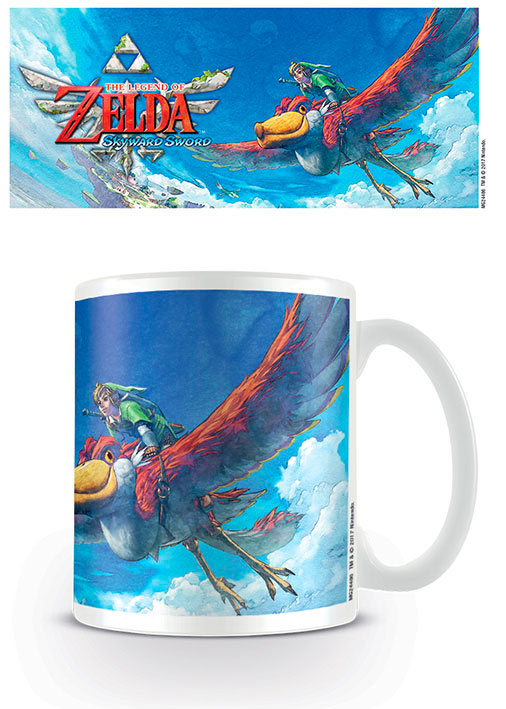 Taza Link on Loftwing. The Legend of Zelda: Skyward Sword