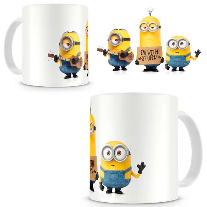 Taza Los Minions. I'm with Stupid