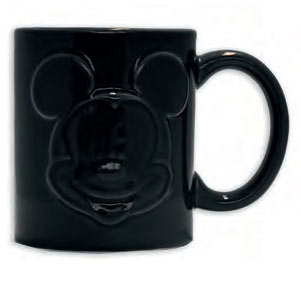 Taza Mickey Mouse relieve negro
