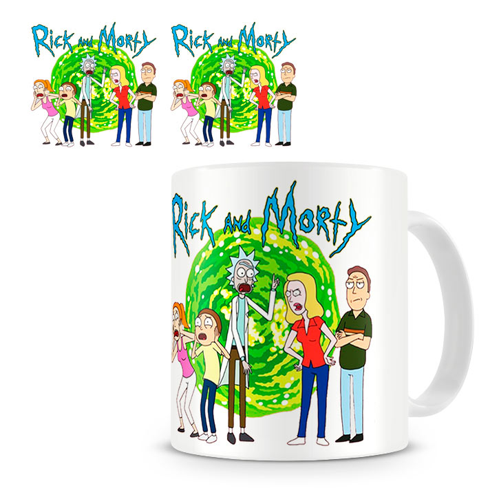 Taza Rick and morty. Personajes