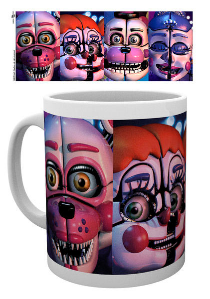 Taza Sister Location Faces. Five Nights at Freddy's
