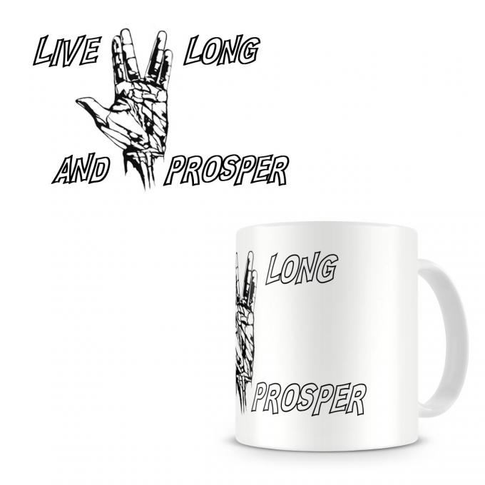 Taza Star Trek. Saludo Vulcano