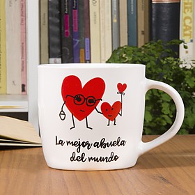 Taza con ilustración La mejor abuela del mundo