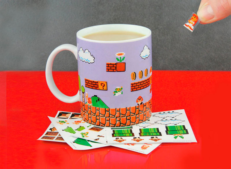 Taza construye tu nivel. Súper Mario Bros
