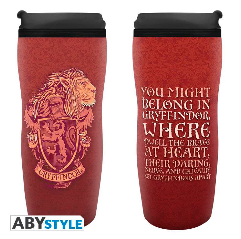 Taza de viaje Gryffindor. Harry Potter