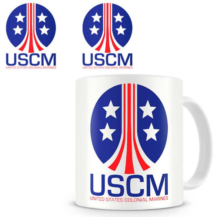 Taza logo USCM. Alien