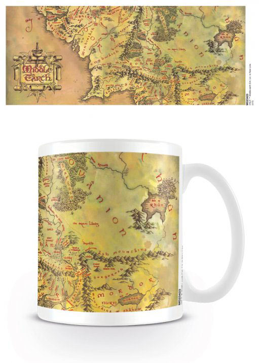 Taza Mapa Tierra Media. El Señor de los Anillos