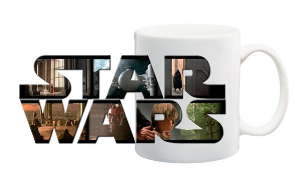 Taza star Wars. Logo imágenes