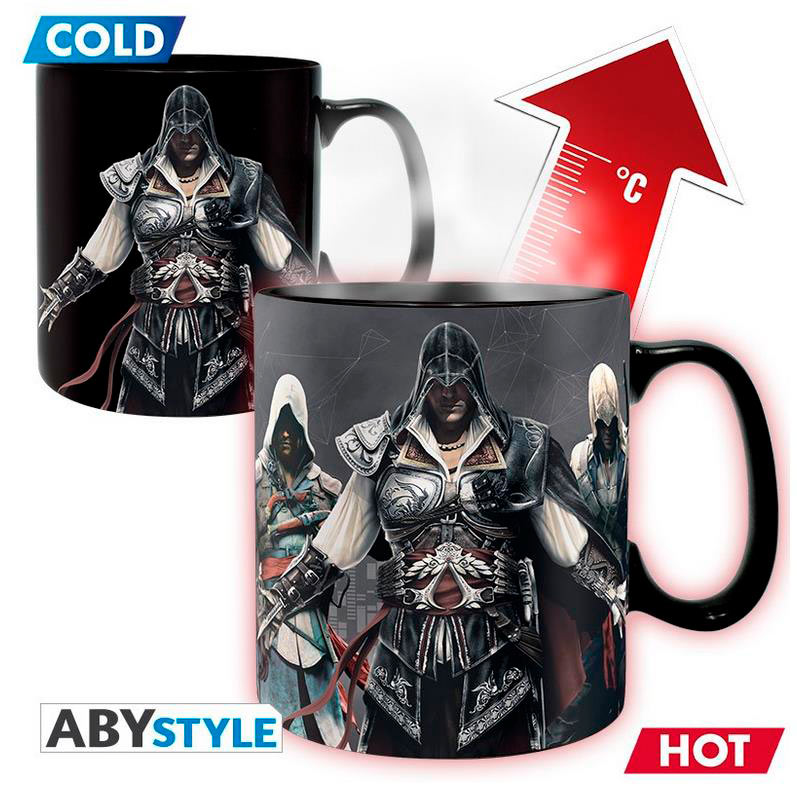 Taza térmica Assassin's Creed. Grupo & logo