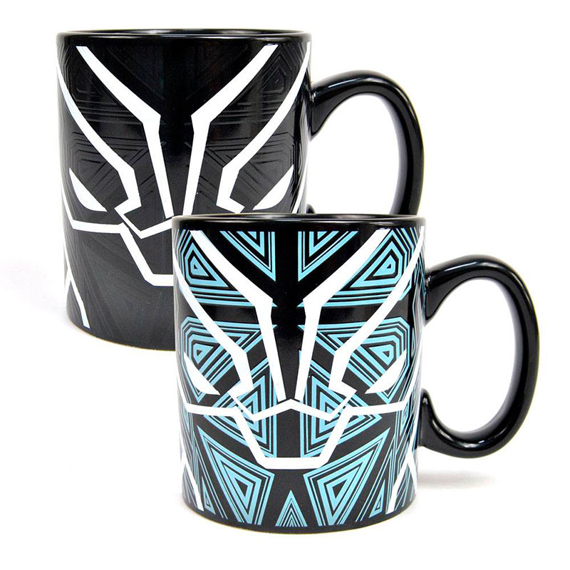 Taza térmica Black Panther. Marvel Cómics