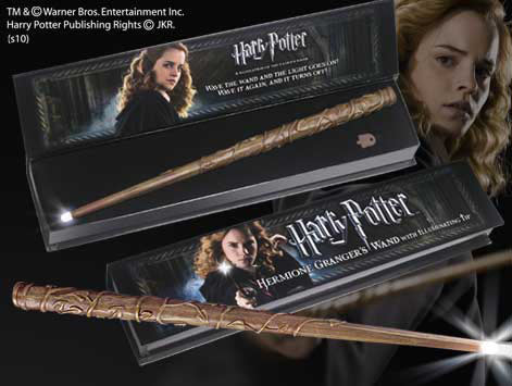 Varita Mágica con luz Hermione Granger. Harry Potter